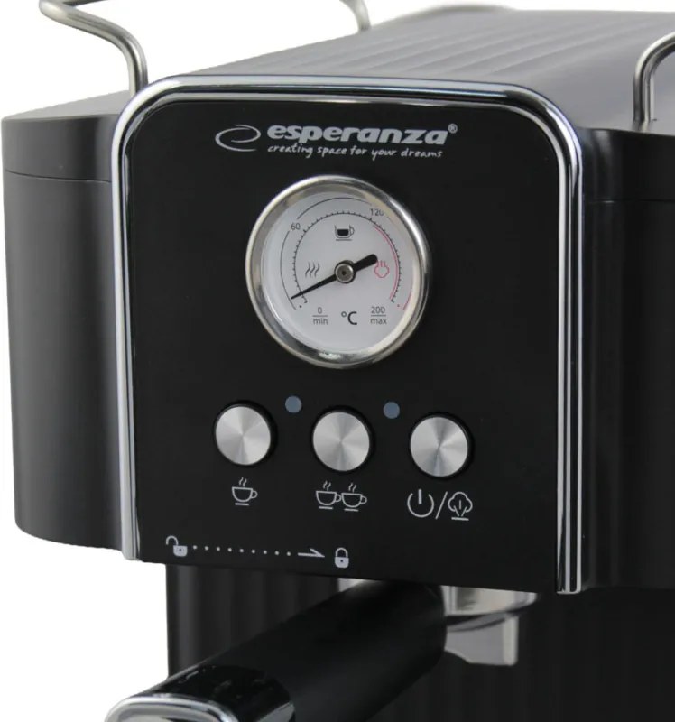 Esperanza Excelsa, 850 W, 1.8 L, Beépített tejhabosító, Espresso kávéfőző