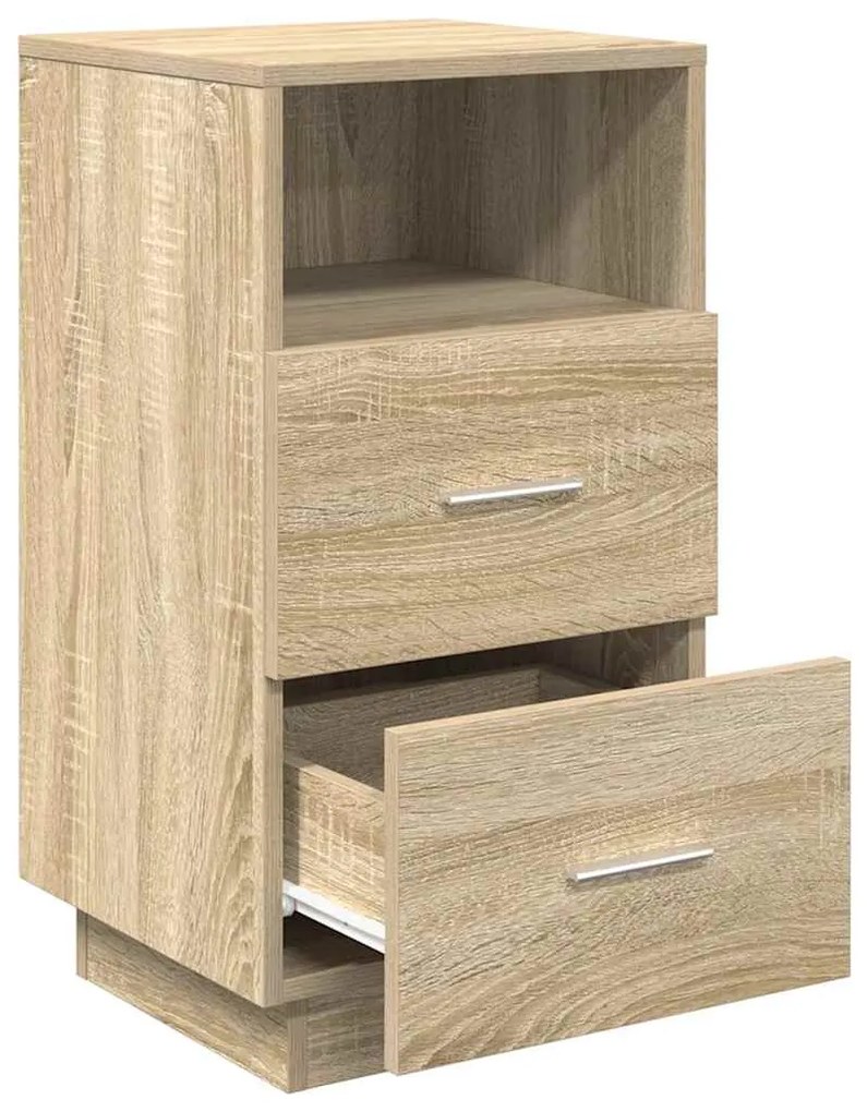 sonoma tölgy színű éjjeliszekrény 2 fiókkal 36x36x68 cm