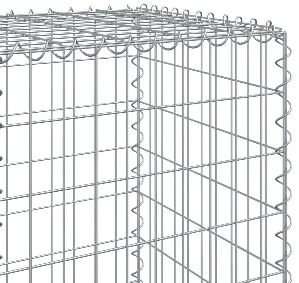 horganyzott vas gabion kosár fedéllel 1000 x 50 x 150 cm