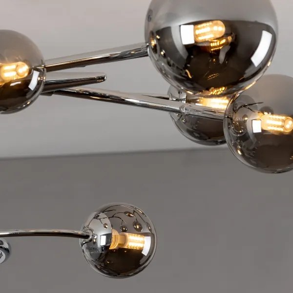 Brilagi - LED Felületre szerelhető csillár MISTEL 15xG9/3W/230V fényezett króm/füstös