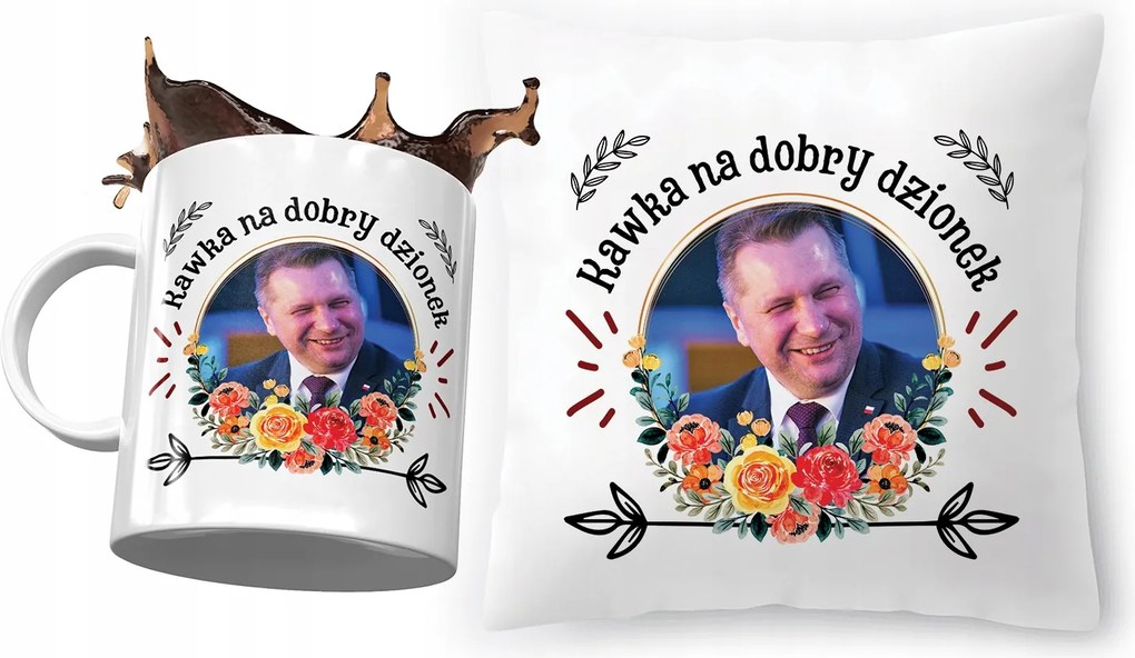 Fekete díszpárna bögre szett Ajándék fényképes nyomtatással