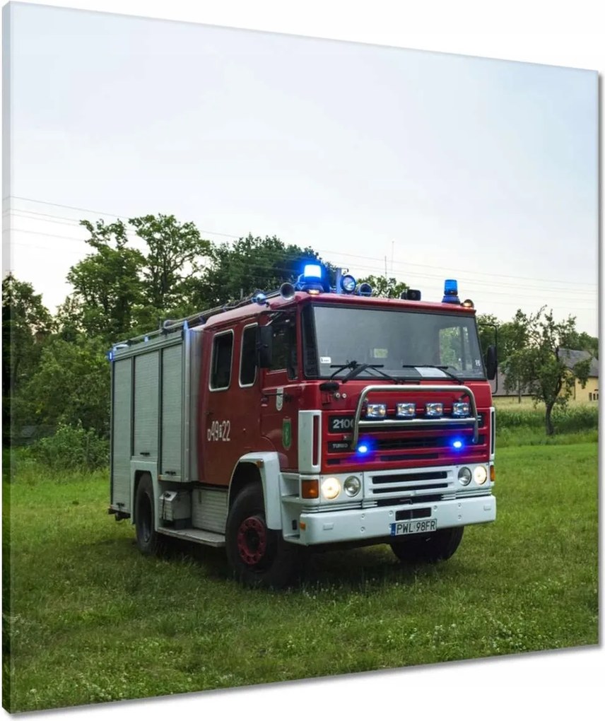 Vászonkép 70x70 Tűzoltóautó
