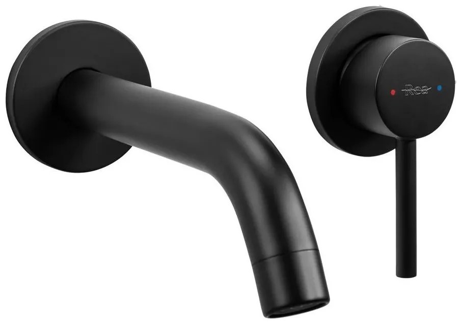 REA-B5332 - OWEN fekete falba süllyesztett mosdócsaptelep