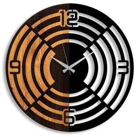 Fali óra 56 cm átmérő, 1xAA, fa/fém kivitel