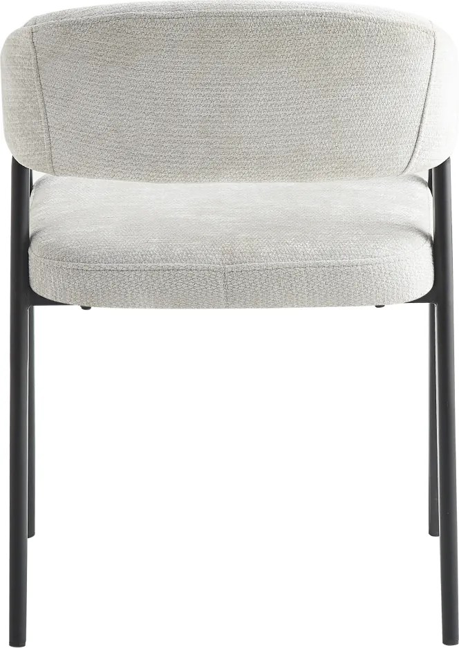 Dizájner étkezőszék, világosszürke/fekete, NIZAR TYP 2