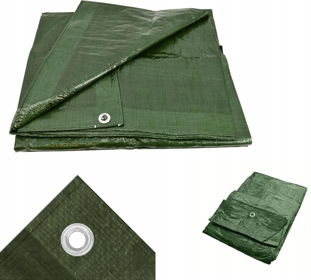 Ponyva Zöld 4x5 90g/m2 vízálló erősített terasz kert