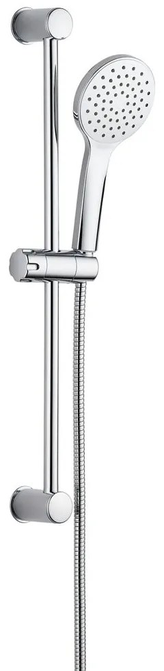 Ezüstszínű rozsdamentes acél zuhanyszett kézi tussal-tolható tartóval 60 cm No. 2 – Allstar