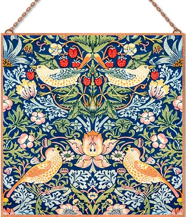 William Morris - Strawberry Thief üvegkép, falikép
