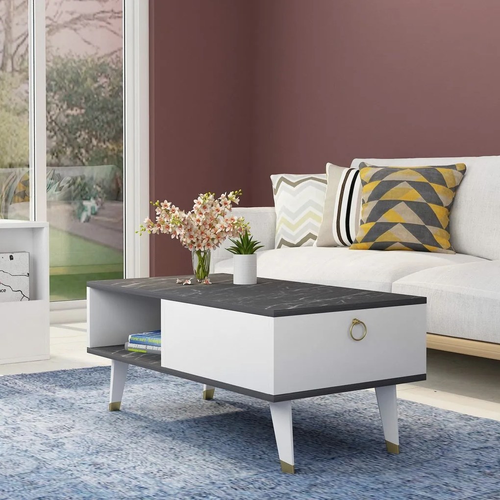 Delux Black and White dohányzóasztal