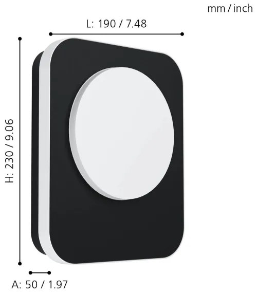 Eglo 99583 - LED Kültéri fali lámpa MADRIZ LED/9W/230V IP44