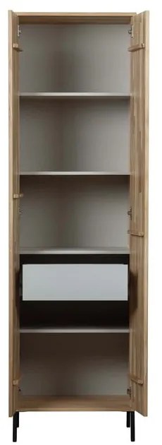 Natúr színű ruhásszekrény tölgyfa dekorral 60x210x42 cm Gravure – WOOOD