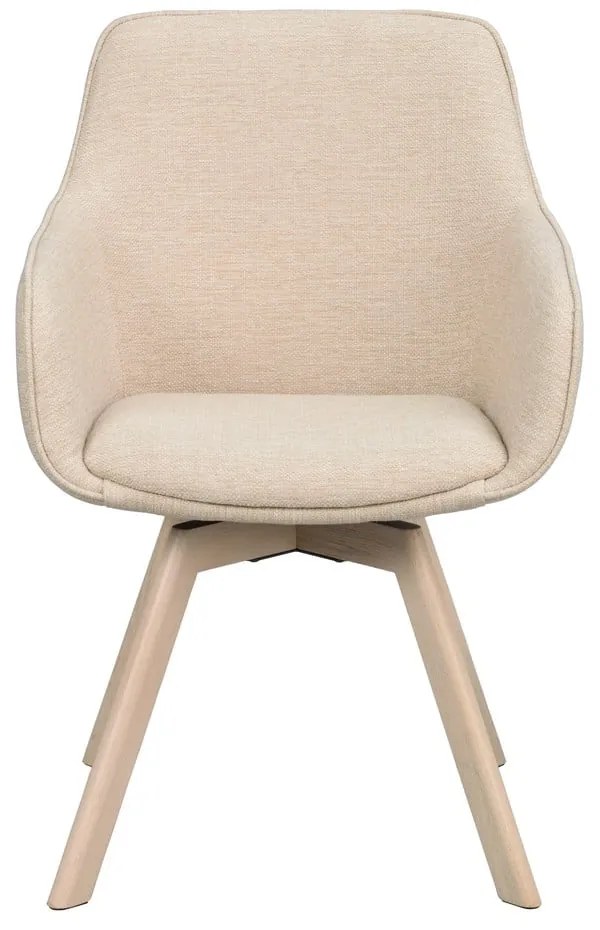 Bézs kárpitozott étkezőfotel szett 2 db-os Alison – Rowico