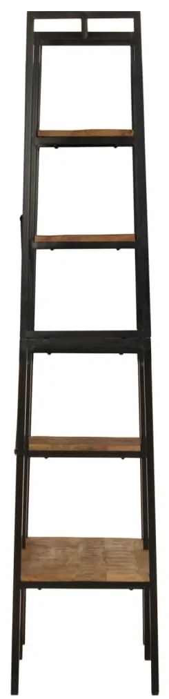 tömör mangófa és vas ruhaállvány polcokkal 90 x 40 x 190 cm