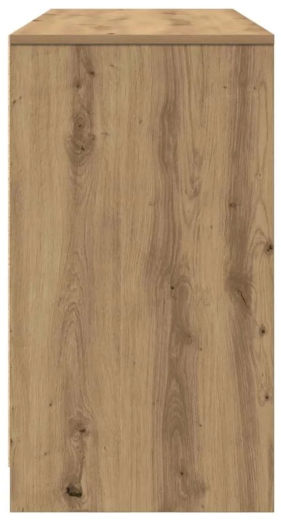 kézműves tölgy színű szerelt fa íróasztal 120x42x76 cm