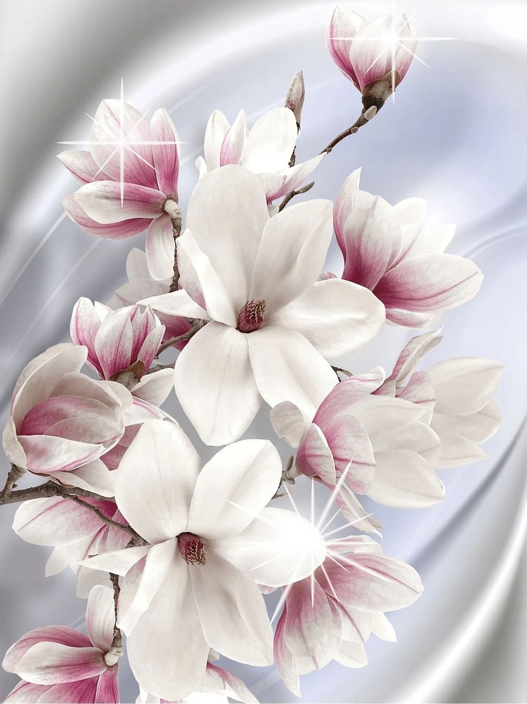 Fotótapéta Magnólia Virágok Perspektíva Finom Dekoráció 206x275 +ragasztó