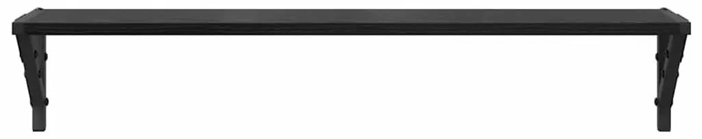 vidaXL Falpolcok 2 pcs Fekete tölgy 80 x 15 x 15,5 cm Faanyag