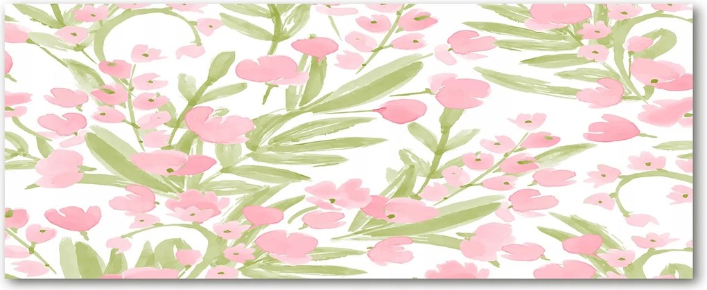 Védő üveg konyhai panel Virágos minta XXL