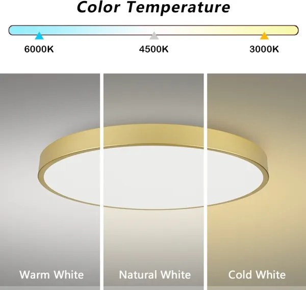 Brilagi-LED mennyezeti lámpatest POOL LED/128W/230V 3000/4000/6000K Ø 100 cm arany