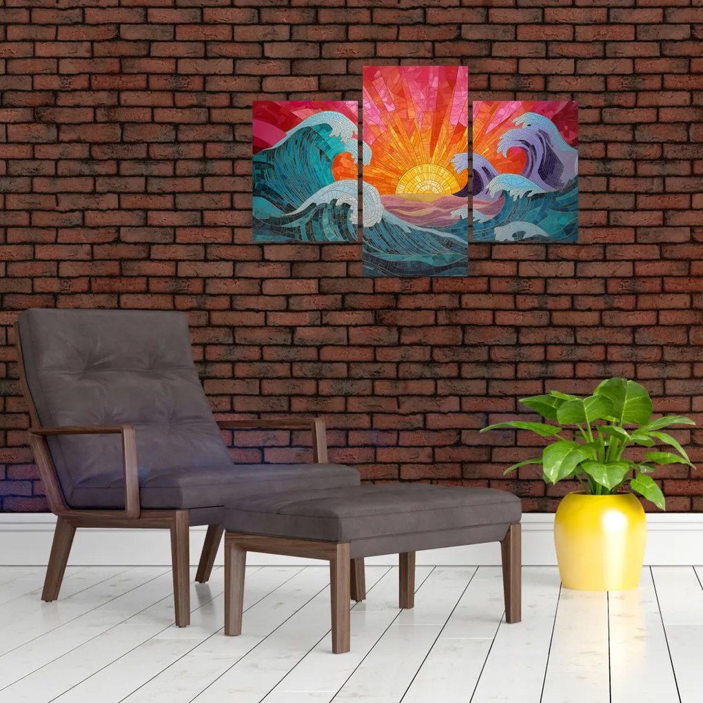 Kép - Hullámmozaik (90x60 cm)