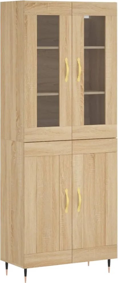 vidaXL sonoma tölgy szerelt fa magasszekrény 69,5 x 34 x 180 cm