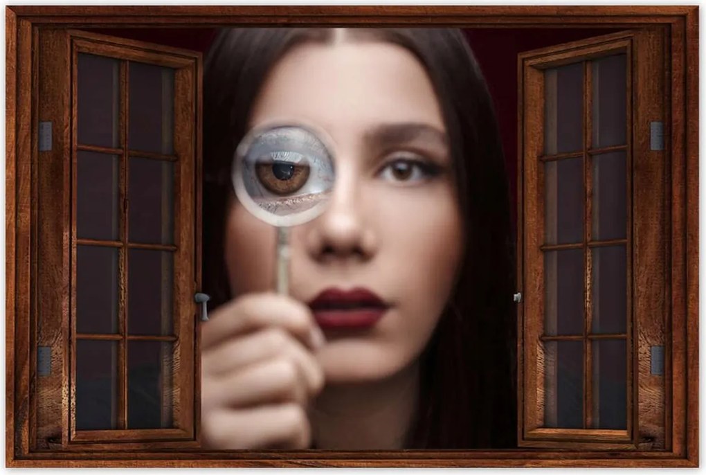 Poszterek 60x40 Üveg és szem Nagyító