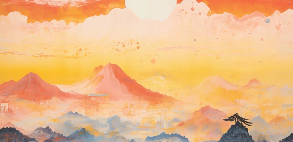 Poszter 91,3x44,5cm Hajnal a Csendes Hegyek Földjén