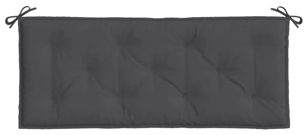 2 db melange antracitszürke szövet kerti padpárna 120x50x7 cm