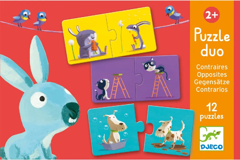 Párosító puzzle - Ellentétek, 24 db-os - Opposites