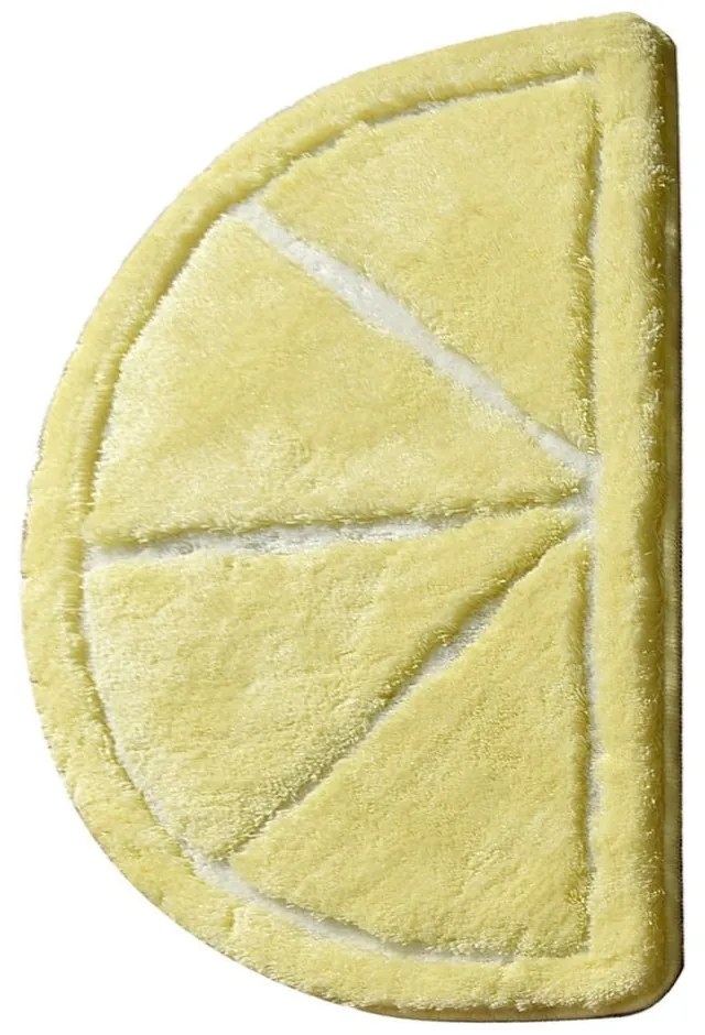 Sárga fürdőszobai kilépő 100x60 cm Limon – Foutastic