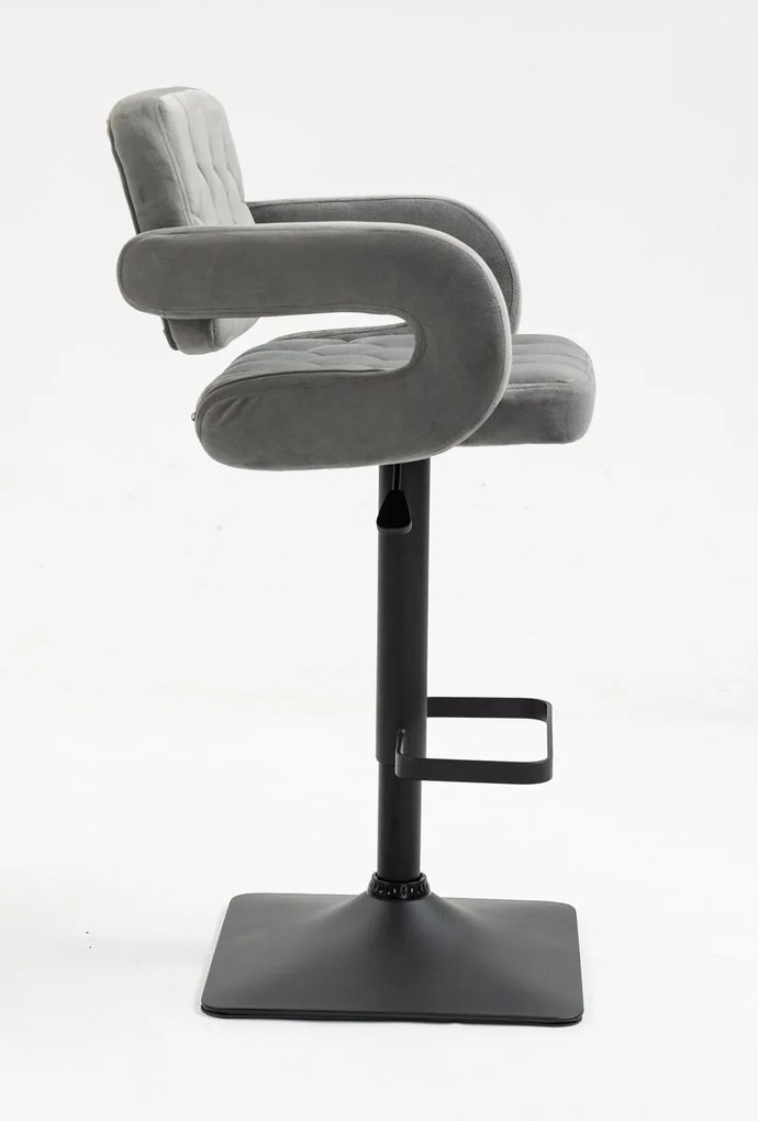 HR8403KW Acél modern velúr szék fekete lábbal