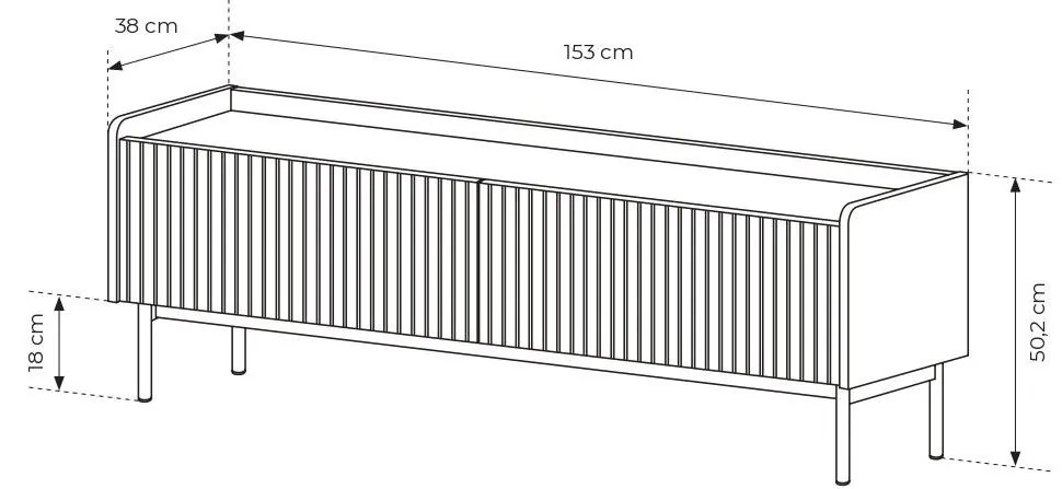 TV asztal/szekrény Lemenn 150 (bézs). 1097461