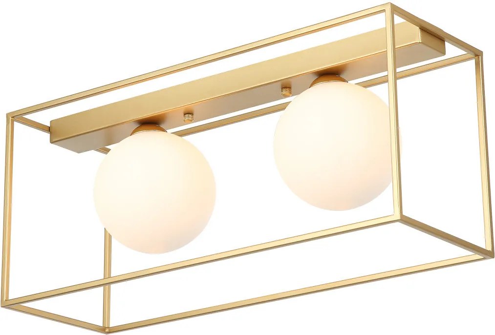 ITALUX MXM-4582-2-GD MEDIAMO Glamour Mennyezeti Lámpa Fehér, Arany G9 IP20