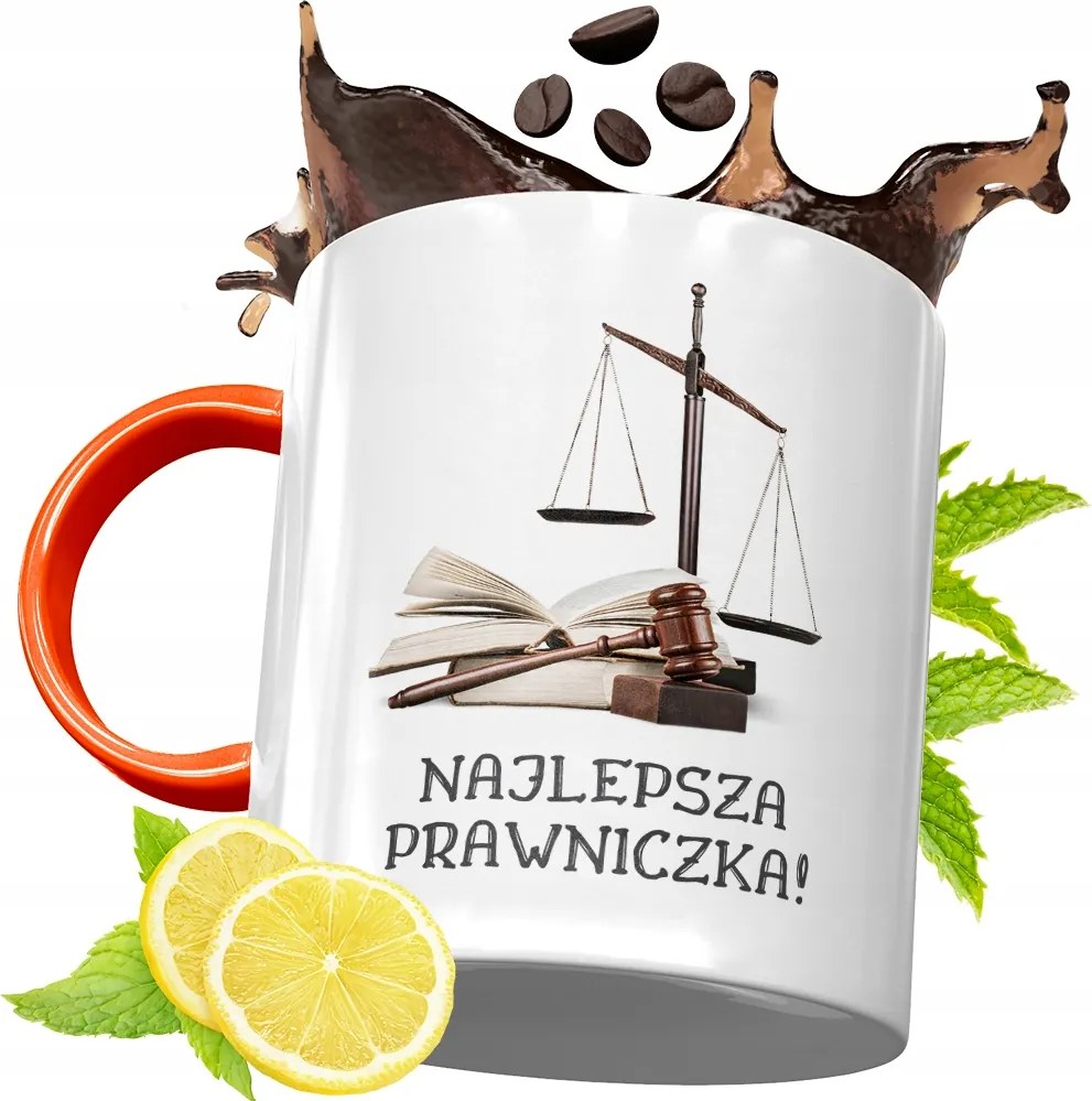 Narancssárga Bögre Ügyvédnek Ajándék fényképes nyomtatással