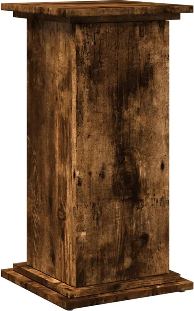 vidaXL füstös tölgy szerelt fa bemutatóállvány tárolóval 31x30x60 cm