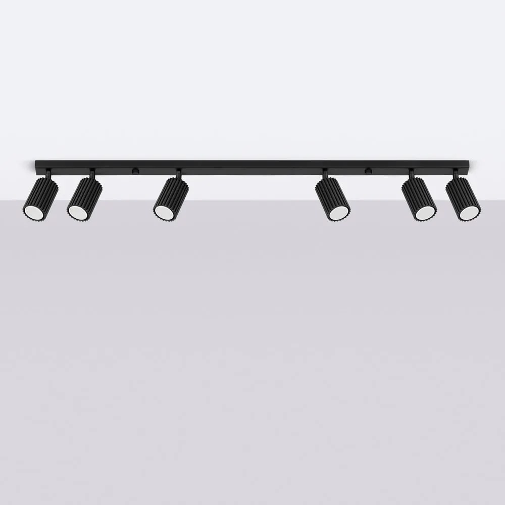 Fekete spotlámpa 6,5x117 cm Gleam – Sollux