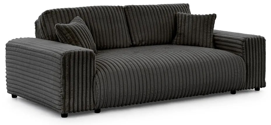 Sötétszürke kordbársony kanapé 213 cm Justin – Ropez