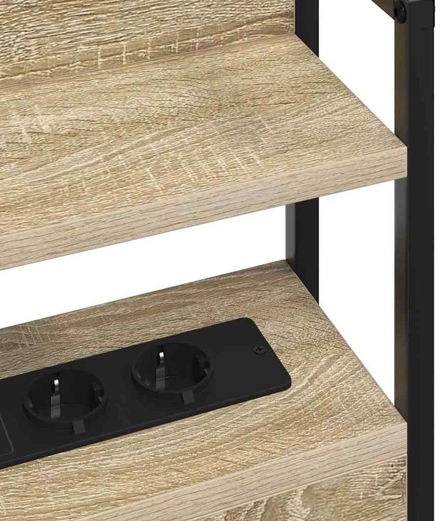 Fejtámla LED -es lámpákkal sonoma tölgy 100 cm Faanyag