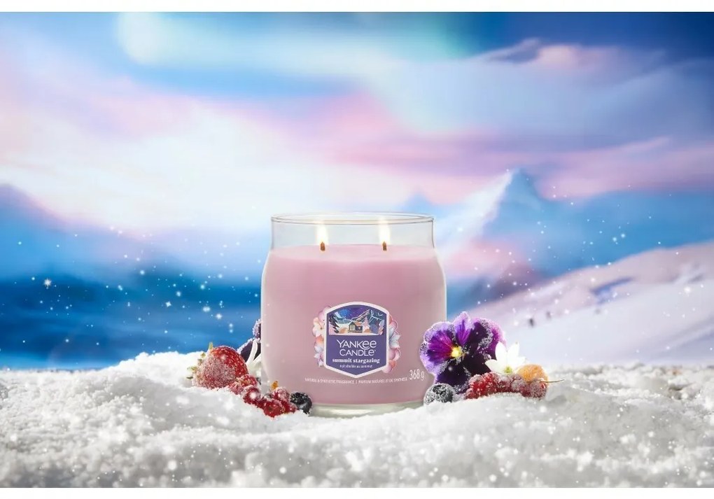 Yankee Candle Signature illatgyertya üvegben, közepes méretű, Summit Stargazing, 368 g, S