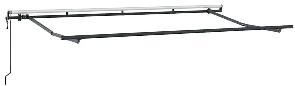Napernyő rolóval Csíkos Krém 350 x 200 x 120 cm Szövet és Fém