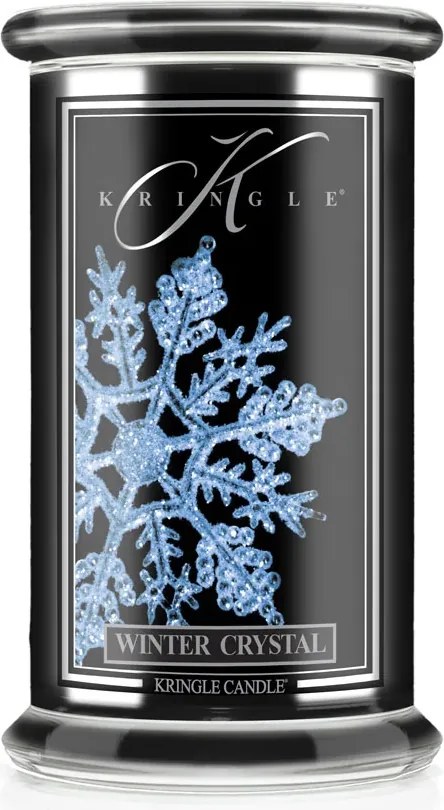 Winter Crystals Kringle Candle nagy gyertya két kanóccal (624g)