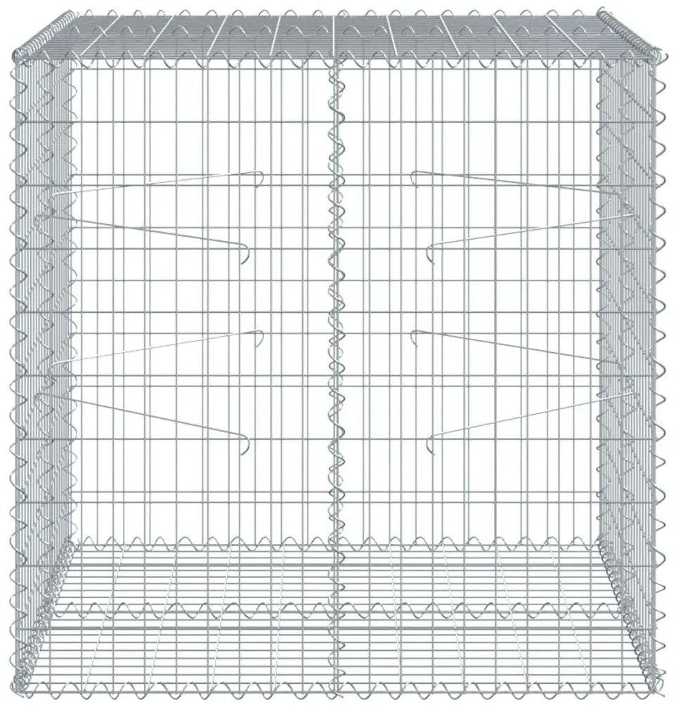 horganyzott vas gabion kosár fedéllel 100 x 100 x 100 cm