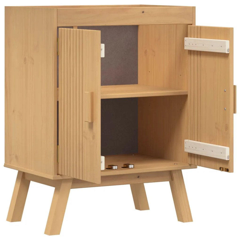 Mosogató Alap Szekrény 114x43x73,5 cm Tömör Fenyőből