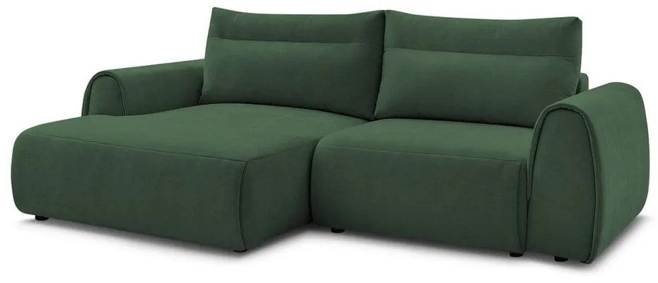 Sötétzöld sarokkanapé Aden – Bobochic Paris