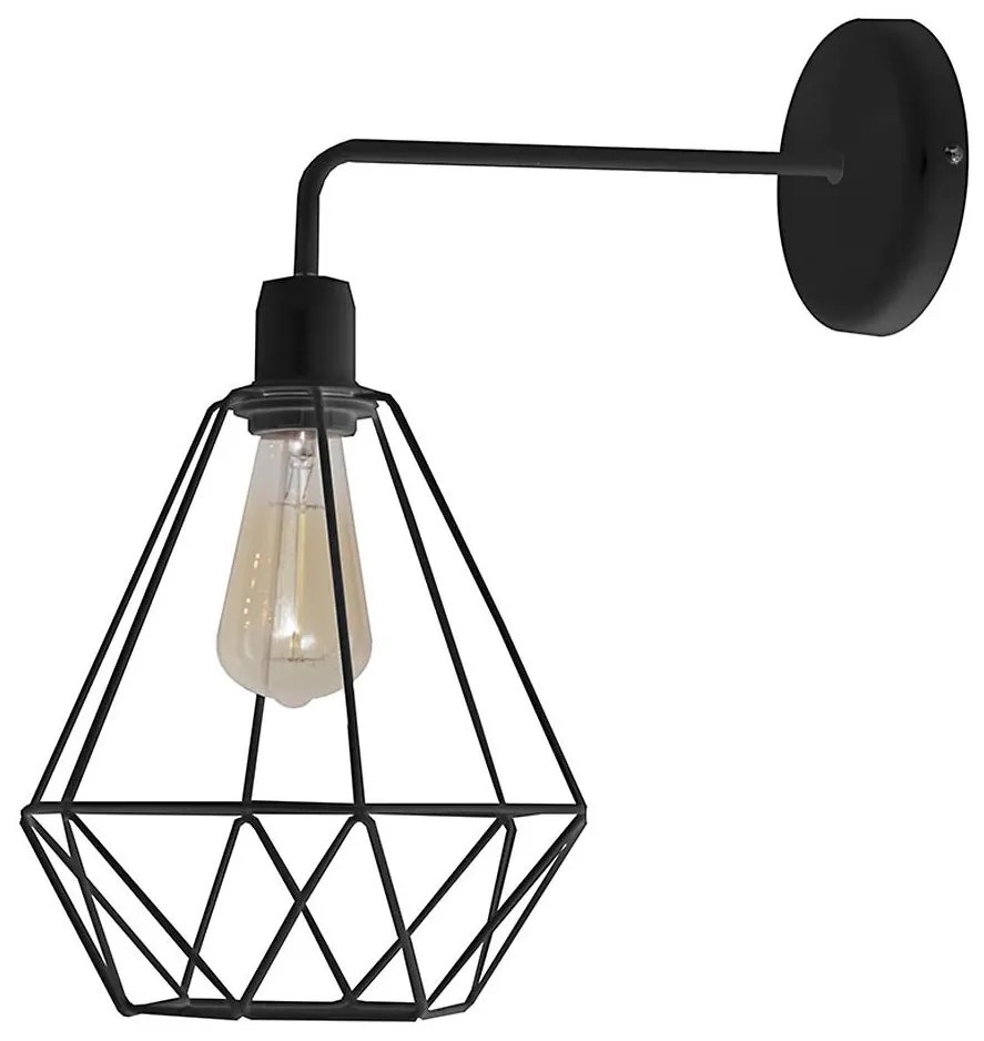 Fali lámpa KARO 1xE27/15W/230V fekete