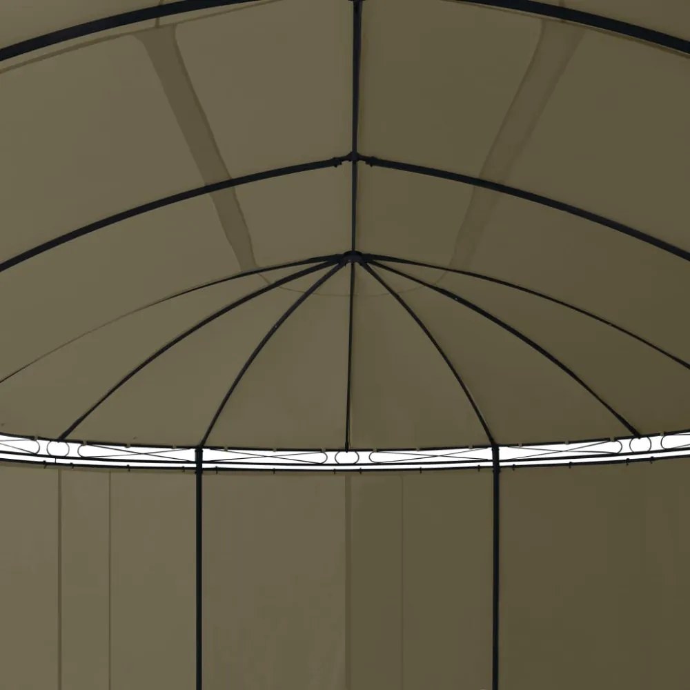 tópszínű pavilon függönyökkel 520 x 349 x 255 cm 180 g/m²