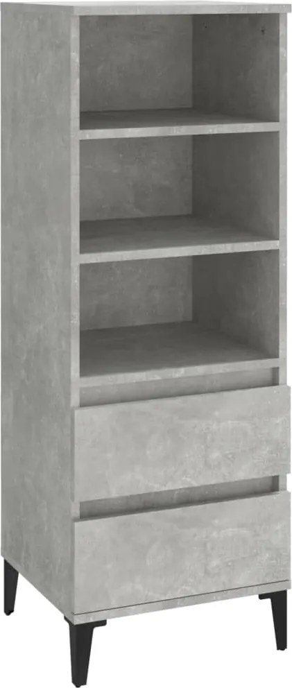 vidaXL betonszürke szerelt fa magasszekrény 40 x 36 x 110 cm