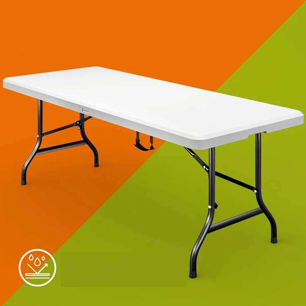 KAMIL összecsukható büféasztal, 76x183x74cm, fehér Casaria