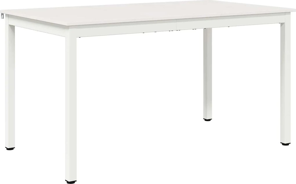vidaXL Étkezőasztal Fehér 140 x 80 x 75 cm Tömör fenyőfa