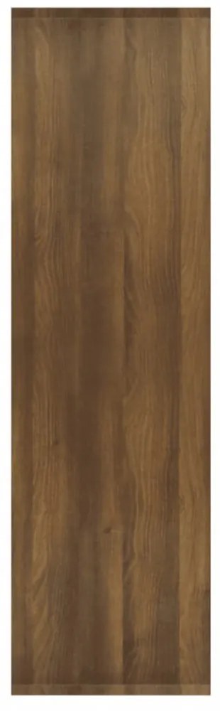 barna tölgyszínű fa könyvszekrény/térelválasztó 80x30x103 cm