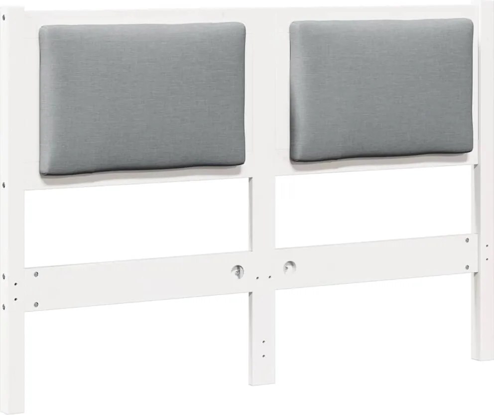 vidaXL Fejtámla Egyéb Fehér 120 cm Tömör fenyőfa